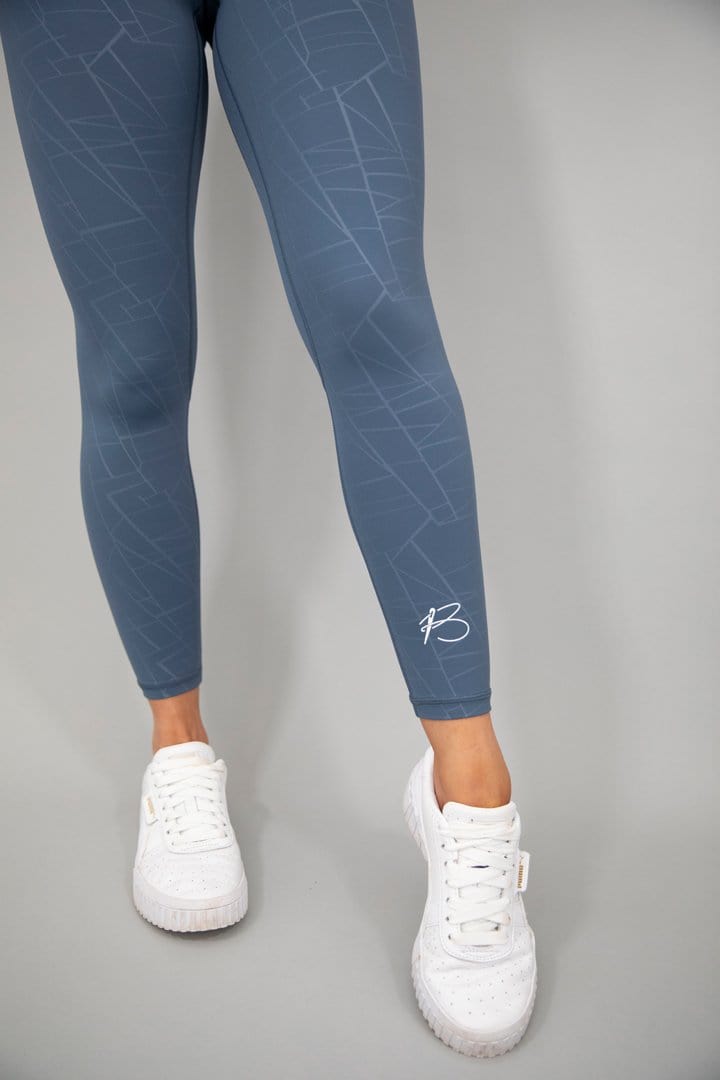 botthms botthms Blue Power Stripe Seamless Leggings Leggings